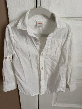 Gymboree White Long-Sleeve Button Shirt